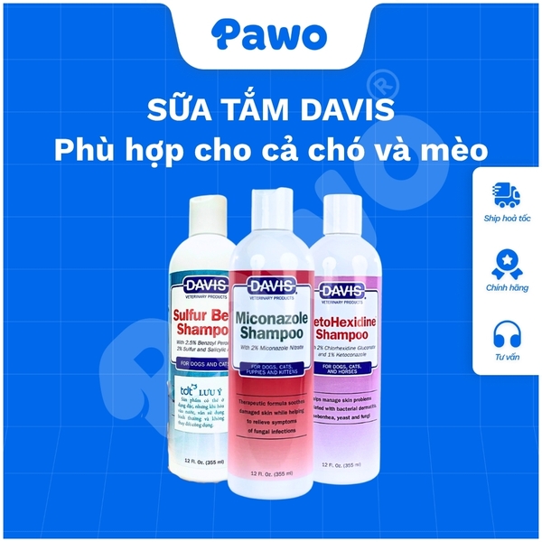 Sữa Tắm Hỗ Trợ Các Bệnh Về Da DAVIS 355ml PAWO
