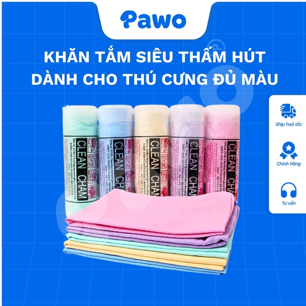 Khăn Tắm Siêu Thấm Hút Cho Chó Mèo PAWO