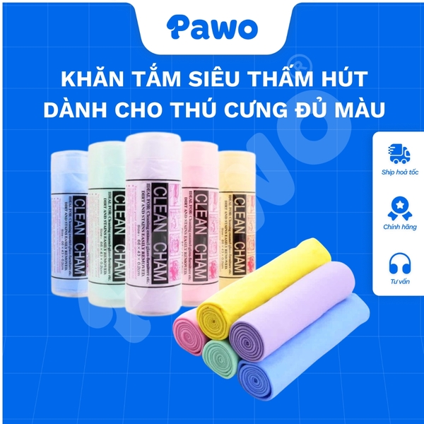 Khăn Tắm Siêu Thấm Hút Cho Chó Mèo PAWO