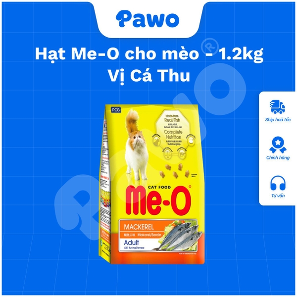 Hạt Me-O Dành Cho Mèo Lớn (Vị Cá Ngừ, Hải Sản, Cá Thu, Cá Hồi) | PAWO