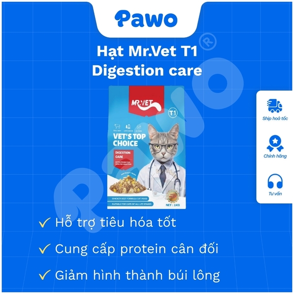 Hạt Cho Mèo Mọi Lứa Tuổi MR.VET 1KG | PAWO