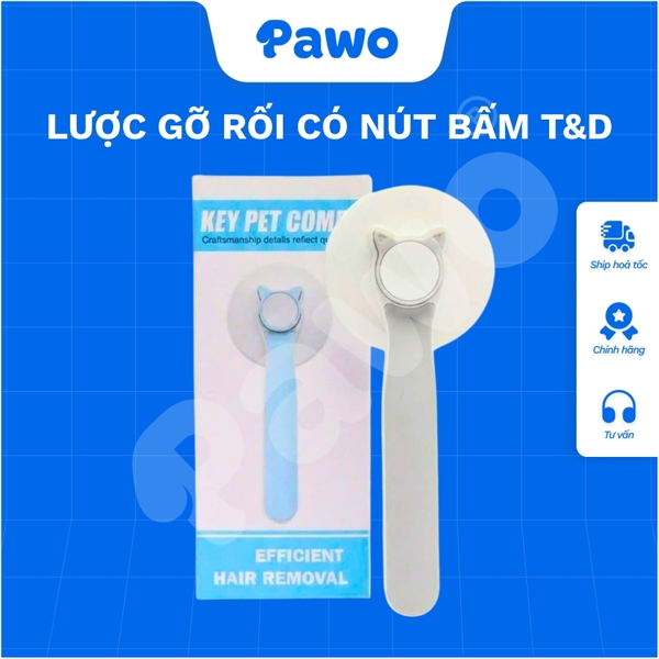 Lược gỡ rối có nút bấm T&D PAWO