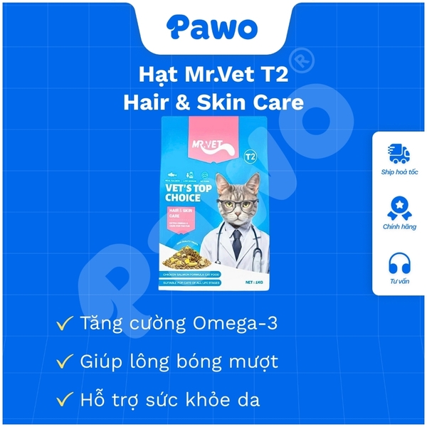 Hạt Cho Mèo Mọi Lứa Tuổi MR.VET 1KG | PAWO