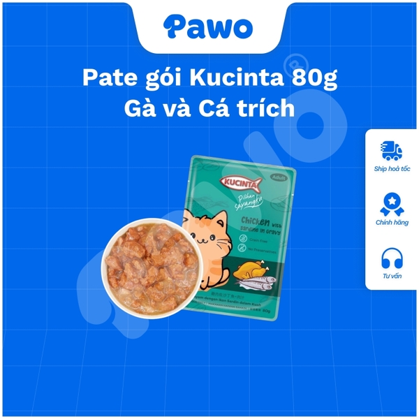 Pate gói Kucinta 80g | PAWO