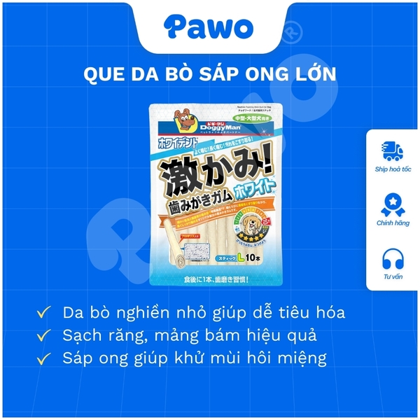 Snack Và Que Gặm Doggyman  Da Bò, Gà Nhiều Loại PAWO