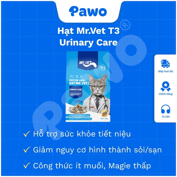 Hạt Cho Mèo Mọi Lứa Tuổi MR.VET 1KG | PAWO