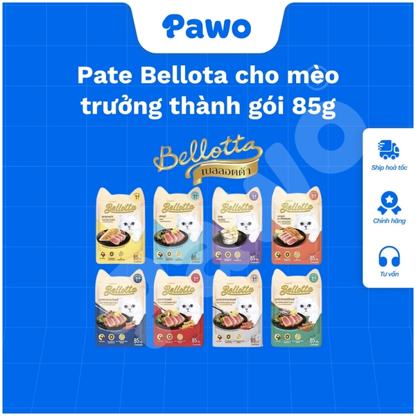 Pate Bellota cho mèo trưởng thành gói 85g | PAWO