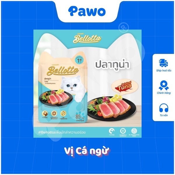 Pate Bellota cho mèo trưởng thành gói 85g | PAWO