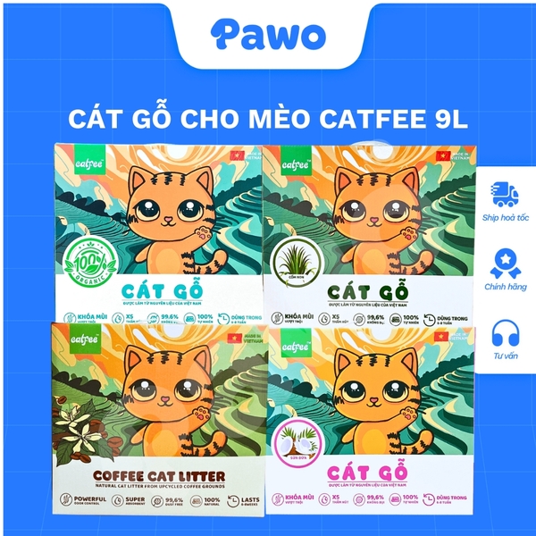 Cát Gỗ Catfee Không Mùi 9L PAWO