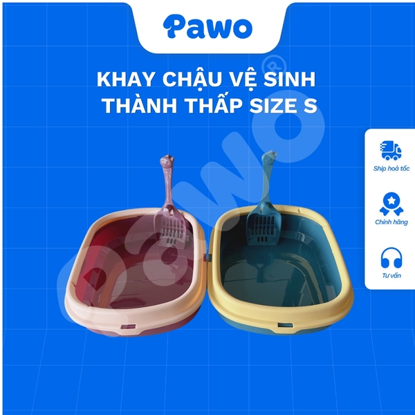 Khay chậu vệ sinh thành thấp - S cho thú cưng - PAWO