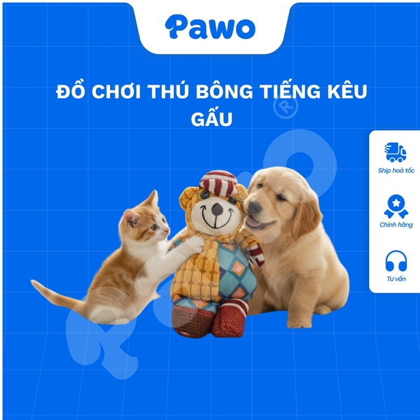 Đồ chơi thú bông tiếng kêu gấu - PAWO