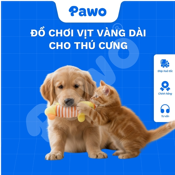 Đồ chơi thú bông Vịt vàng dài cho thú cưng - PAWO