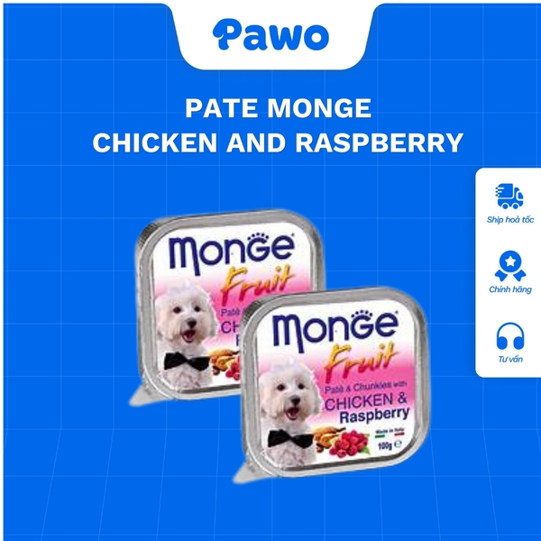 Pate Monge Fresh, Fruit cho chó nhiều vị - hộp 100gr PAWO