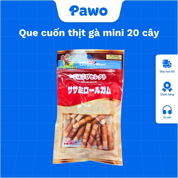 Snack Và Que Gặm Doggyman  Da Bò, Gà Nhiều Loại PAWO