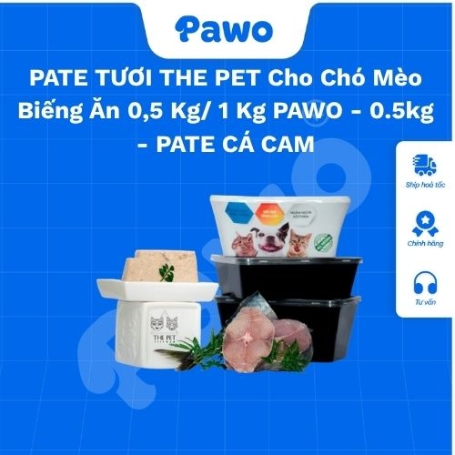 PATE TƯƠI THE PET Cho Chó Mèo Biếng Ăn 0,5 Kg/ 1 Kg PAWO