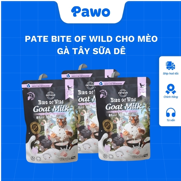 Pate Cao Cấp Bite of Wild Túi 70G PAWO