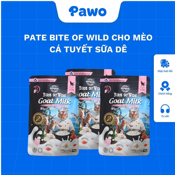 Pate Cao Cấp Bite of Wild Túi 70G PAWO