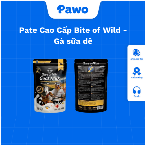 Pate Cao Cấp Bite of Wild Túi 70G PAWO