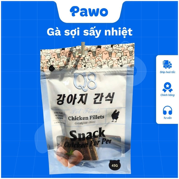 Gà sợi sấy nhiệt cho chó mèo PAWO