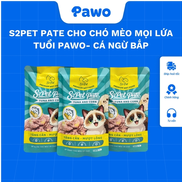 S2PET PATE CHO CHÓ MÈO MỌI LỨA TUỔI PAWO