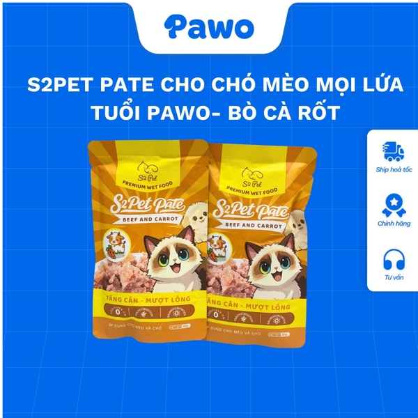 S2PET PATE CHO CHÓ MÈO MỌI LỨA TUỔI PAWO