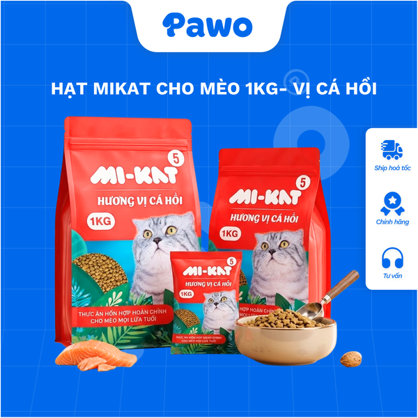 HẠT MIKAT CHO MÈO 1KG - MIX 10 LOẠI THỊT VÀ RAU CỦ | PAWO