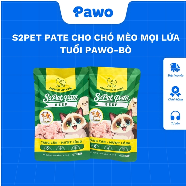 S2PET PATE CHO CHÓ MÈO MỌI LỨA TUỔI PAWO