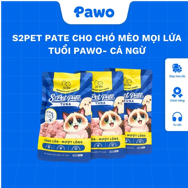 S2PET PATE CHO CHÓ MÈO MỌI LỨA TUỔI PAWO