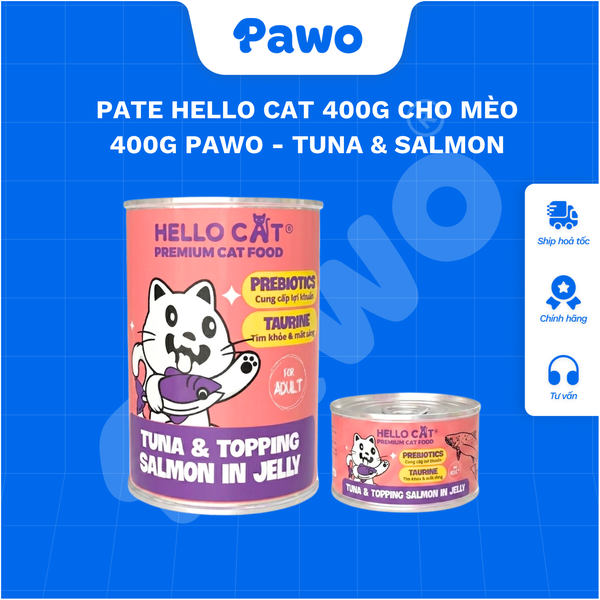 Pate Hello Cat 400g Cho Mèo 400g PAWO