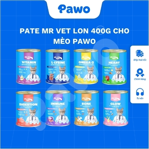 Pate Mr.Vet Lon 400g Cho Mèo PAWO