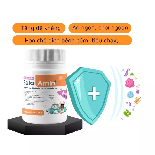 Viên uống Tăng cân, tăng đề kháng tránh bệnh vặt BETA AMIN ECOPETS ở chó và mèo | PAWO
