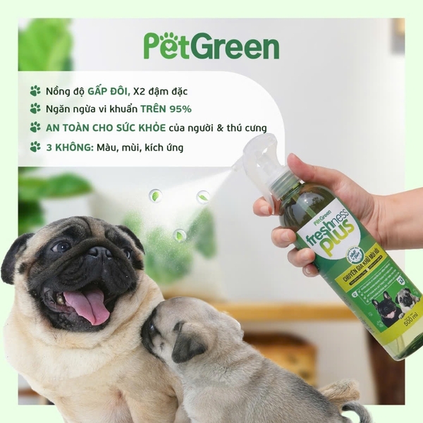 SPVS - Xịt khử mùi Pet Green cho chó mèo 100ml | PAWO