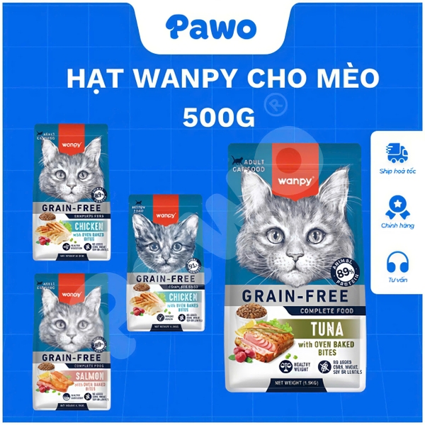 Hạt Wanpy cho mèo 500G nhiều vị | PAWO