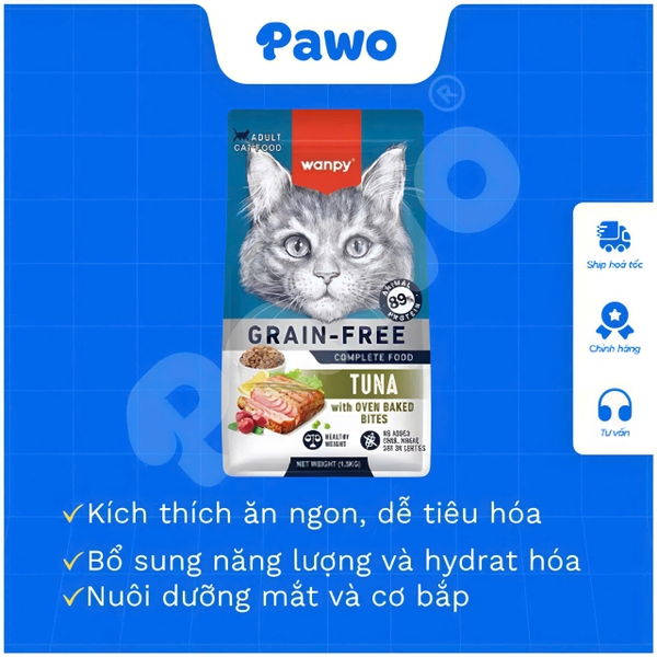 Hạt Wanpy cho mèo 500G nhiều vị | PAWO
