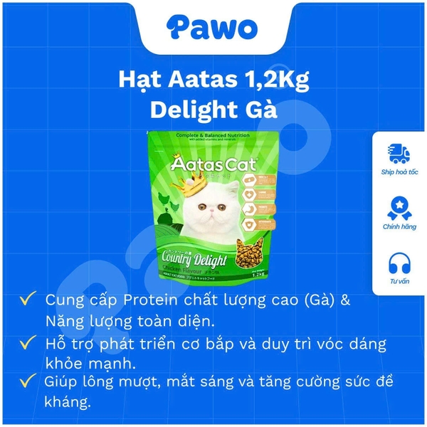 Hạt Aatas 1,2kg cho Mèo PAWO