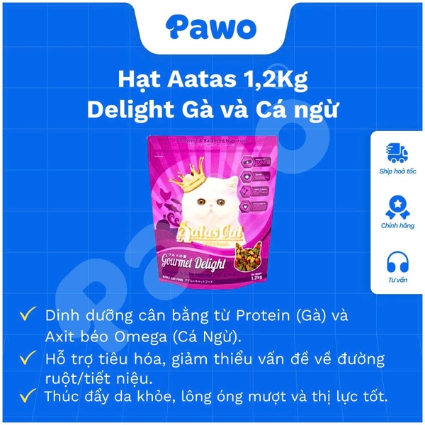 Hạt Aatas 1,2kg cho Mèo PAWO