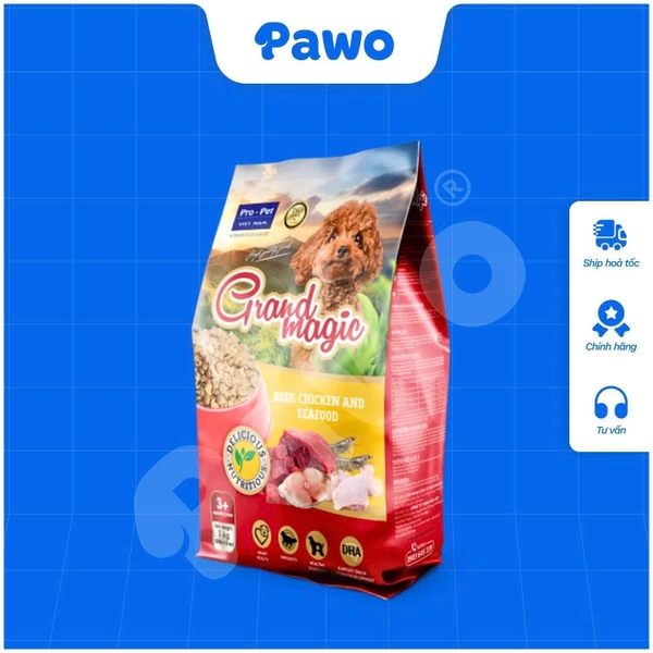 THỨC ĂN CAO CẤP DÀNH CHO CHÓ GRANDMAGIC TÚI 1KG | PAWO