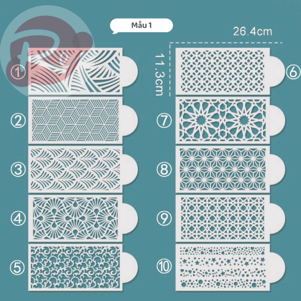 Miếng tạo hình hoa văn - Mẫu 1 - Số 8