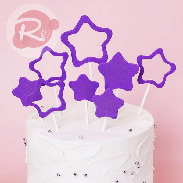 Que cắm Sao (Xốp) - Tím