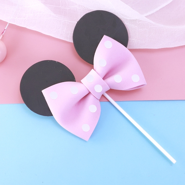 Nơ Mickey - Hồng