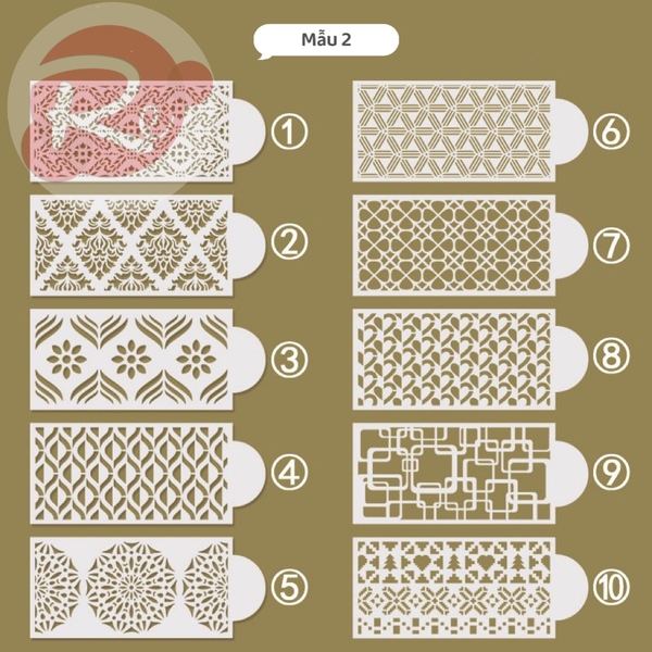 Miếng tạo hình hoa văn - Mẫu 2 - Số 3