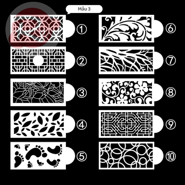 Miếng tạo hình hoa văn - Mẫu 3 - Số 4