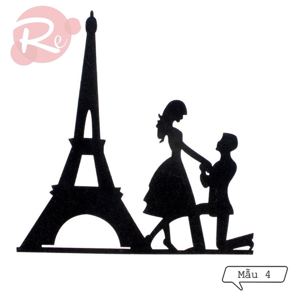 Que cắm cô dâu chú rể (Mẫu 4)