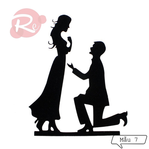 Que cắm cô dâu chú rể (Mẫu 7)