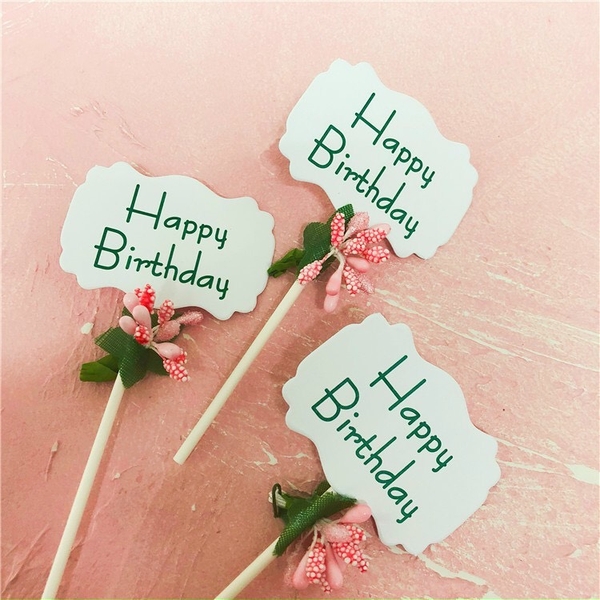 Thiệp Happy Birthday - Xanh