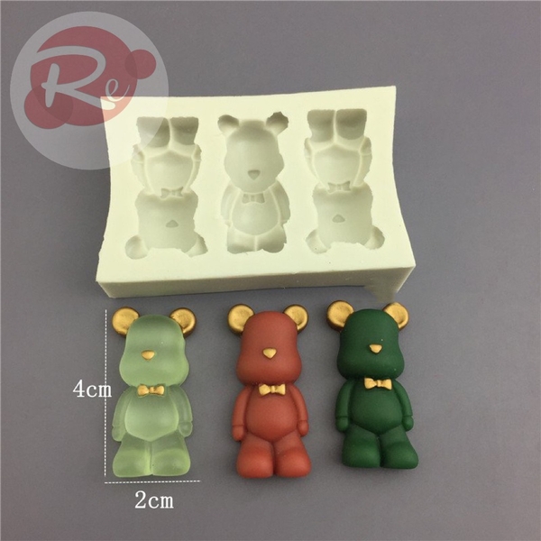 Khuôn Silicon - 3 Gấu Bearbrick