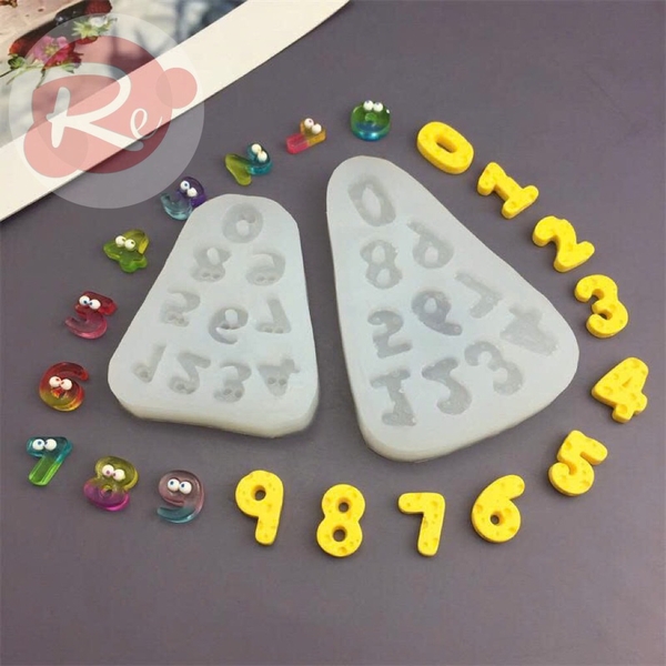 Khuôn Silicon - Bộ 2 số mắt và số phomai