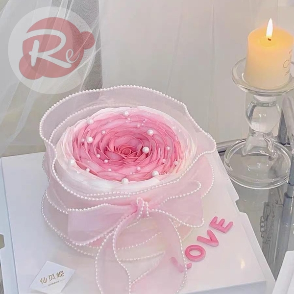 Ruybang voan ngọc trai - Hồng (6cm - 2m)