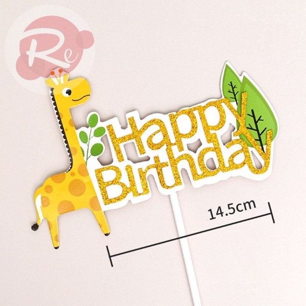 Topper HPBD 12 Con giáp - Hươu cao cổ