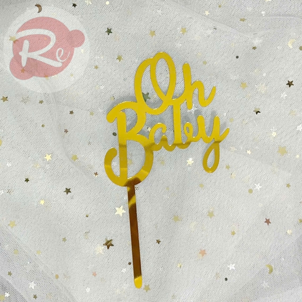 Thẻ meka - Oh Baby chữ cong (10 chiếc)